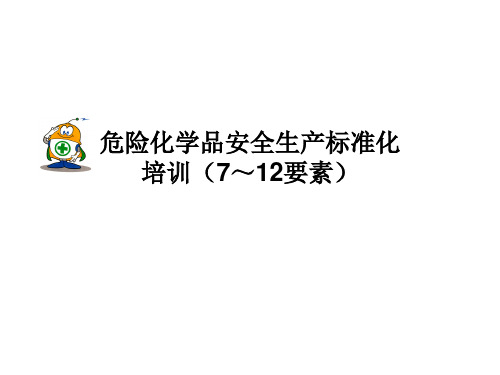 危险化学品安全生产标准化培训～要素PPT课件