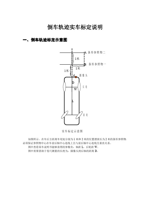 倒车轨迹实车标定说明