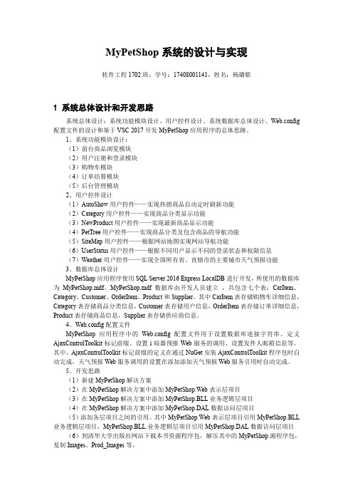 .net软件开发技术大作业设计文档模板