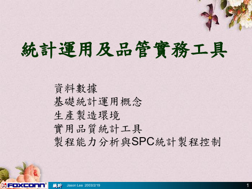 统计的运用与品管实务工具(ppt 75页)