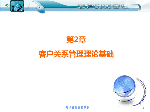 CRM第章客户关系管理理论基础PPT课件