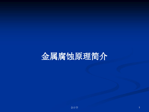 金属腐蚀原理简介PPT学习教案