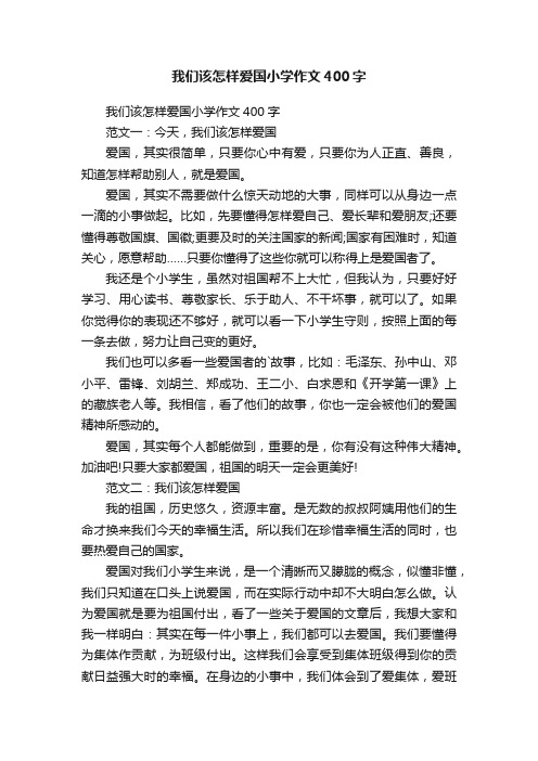 我们该怎样爱国小学作文400字