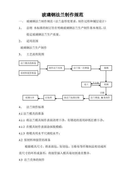 玻璃钢法兰制作规范