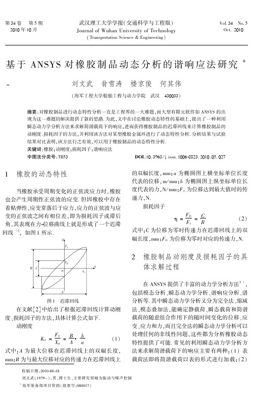 橡胶动刚度计算式