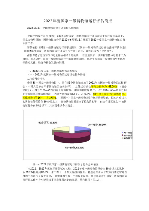 2022年度国家一级博物馆运行评估简报