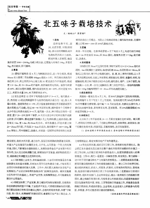 北五味子栽培技术