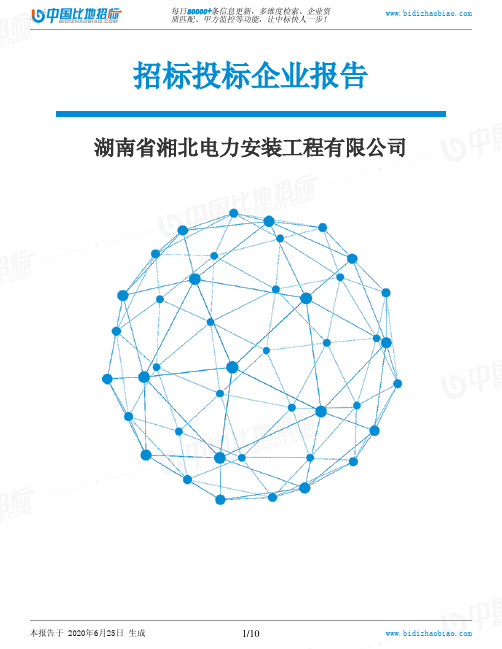 湖南省湘北电力安装工程有限公司-招投标数据分析报告