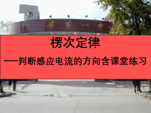 楞次定律---判断感应电流方向含课堂练习