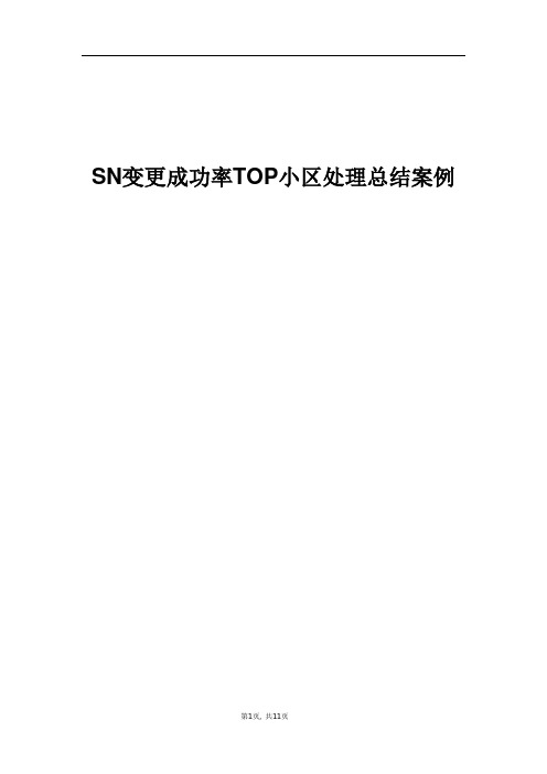 精品文档_SN变更成功率TOP小区处理总结