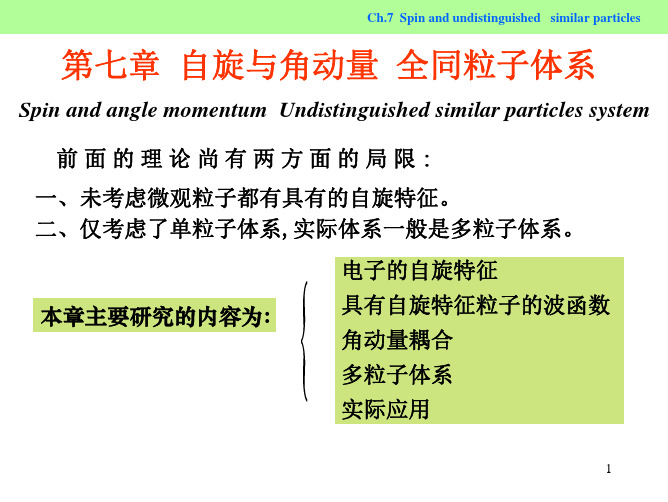 [物理]自旋与角动量全同粒子体系