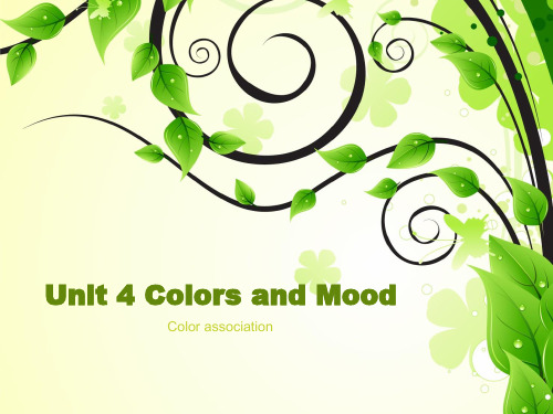 语文版中职英语(拓展模块)Unit 4《Colors and Mood》ppt课件3