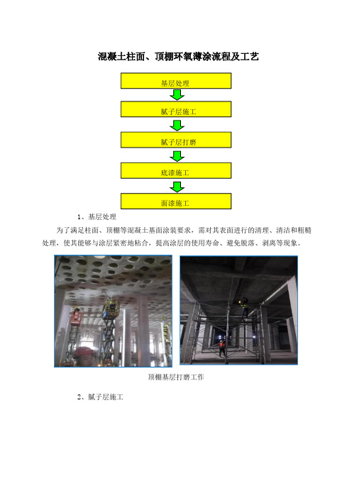 混凝土柱面、顶棚环氧薄涂流程及工艺