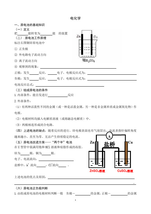 高三化学——电化学基础扫盲