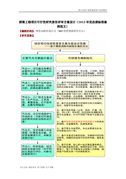 桥梁工程项目可行性研究报告评审方案设计(2013年发改委标准案例范文)