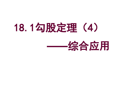 18[1].1勾股定理的应用(习题课)——10年3月18日