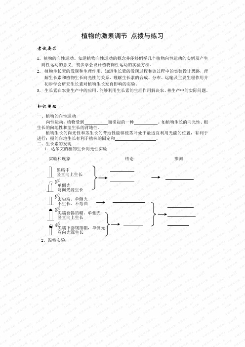 第3章植物的激素调节点拨与练习.doc