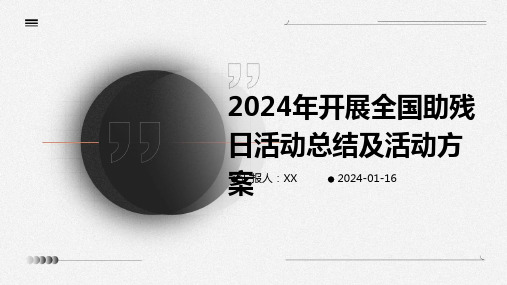 2024年开展全国助残日活动总结及活动方案