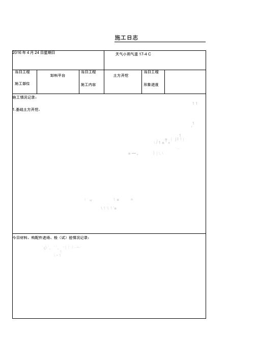 (完整版)施工日志表格