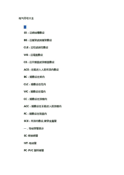 建筑安装电气符号大全