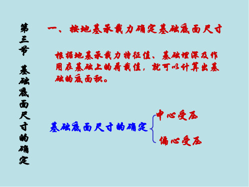 土力学与地基基础第三节 基础底面尺寸的确定