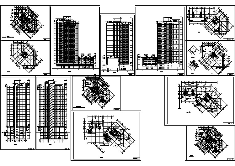 东方神韵高层住宅全套建筑设计图纸