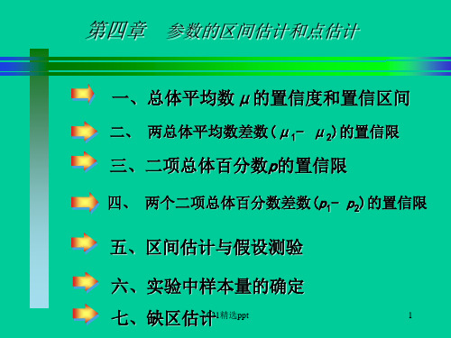 区间估计点估计样本量估计缺区估计ppt课件