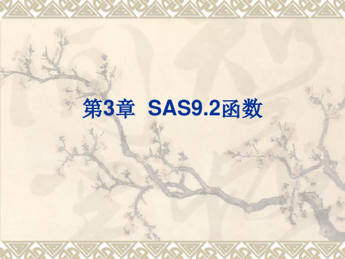 第3章  SAS9.2函数