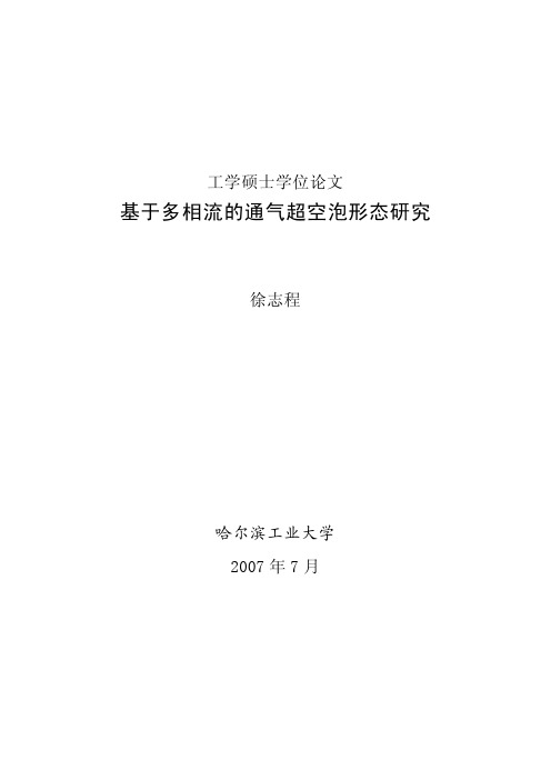 基于多相流的通气超空泡形态研究