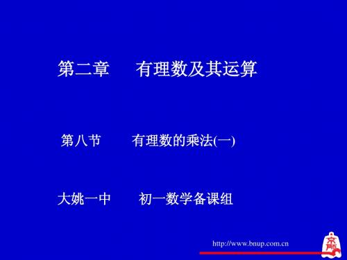 2.8  有理数的乘法(1.2)