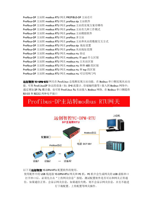 Profibus-DP主站转modbus RTU网关profibus dp主站软件