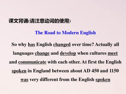 2017-2018学年人教版必修一Unit2Englisharoundtheworld-languagepoints课件(共32张PPT)