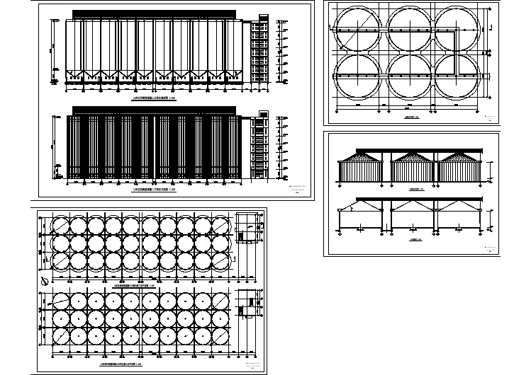 粮食筒仓建筑方案CAD图纸