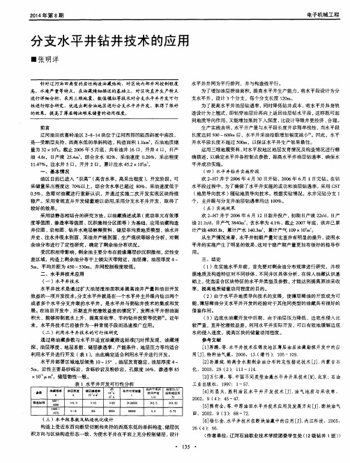 分支水平井钻井技术的应用