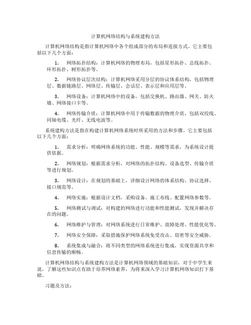 计算机网络结构与系统建构方法