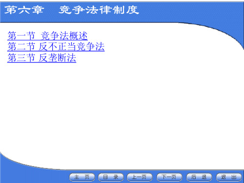 第六章  公平竞争法律制度  经济法 课件