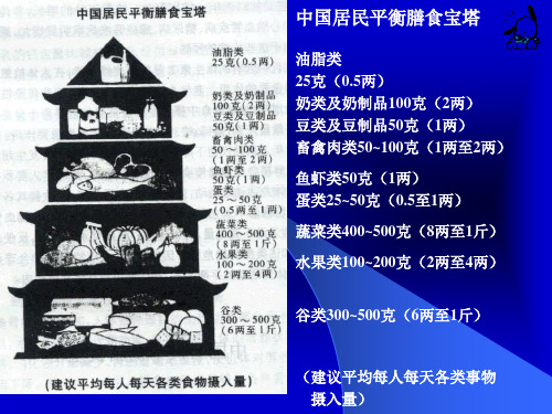 第二节中国居民平衡膳食宝塔