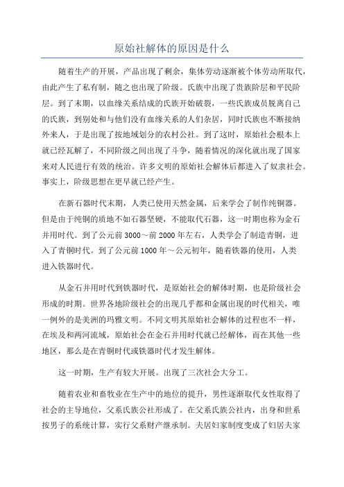 原始社解体的原因是什么