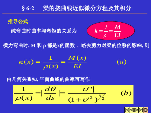 §6-2梁的挠曲线近似微分方程及其积分(精)