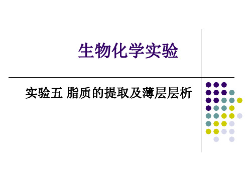 生物化学实验 实验五 脂质的提取及薄层层析