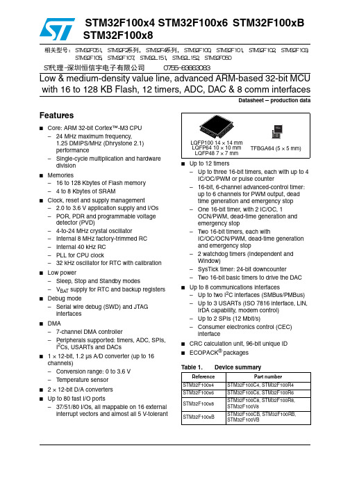 STM32F100英文规格书