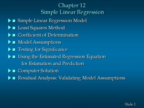 ChapterSimpleLinearRegression商务统计教学