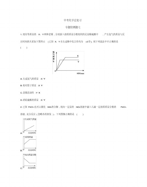 中考化学总复习专题检测题七(及答案)