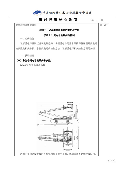 03010302受电弓的维护和参数