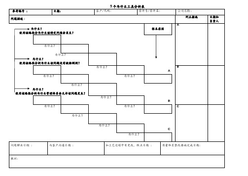 5个为什么分析报告