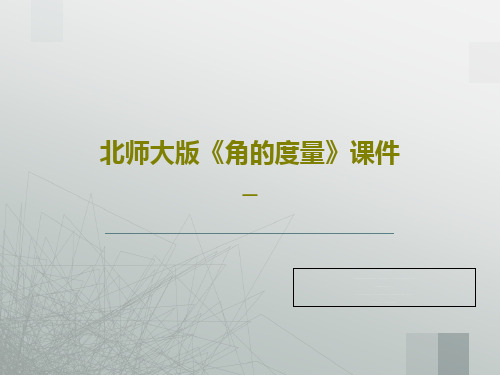 北师大版《角的度量》课件_PPT19页