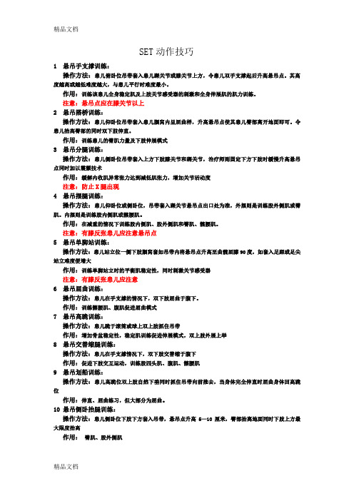 SET动作技巧演示教学