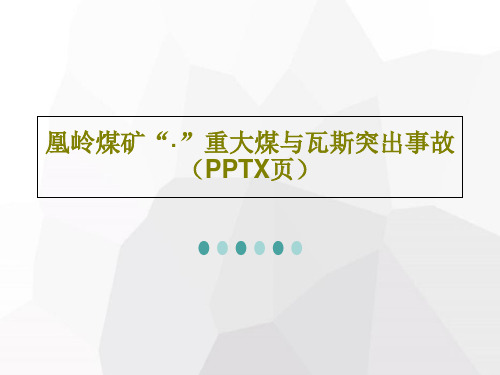 凰岭煤矿“·”重大煤与瓦斯突出事故(PPTX页)56页PPT