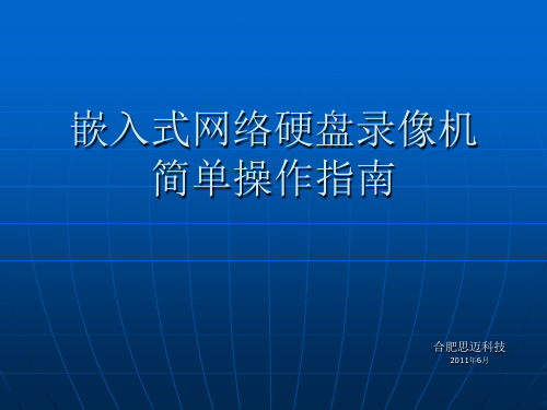 海康嵌入式网络硬盘录像机简单操作指南精品PPT课件