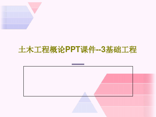 土木工程概论PPT课件--3基础工程共36页文档